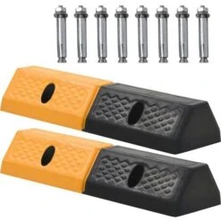 Butoir De Stationnement 2 Pcs Caoutchouc 49 X 15 X 9 Cm VidaXL