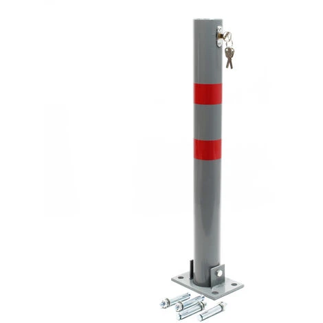Poteau De Stationnement Carré Rabattable Barrière Parking Borne De Sécurité Couleur Signalisation