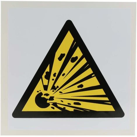 Panneau De Danger, Avec Pictogramme : Danger Matières Explosives , Auto-adhésif ( Prix Pour 1 )