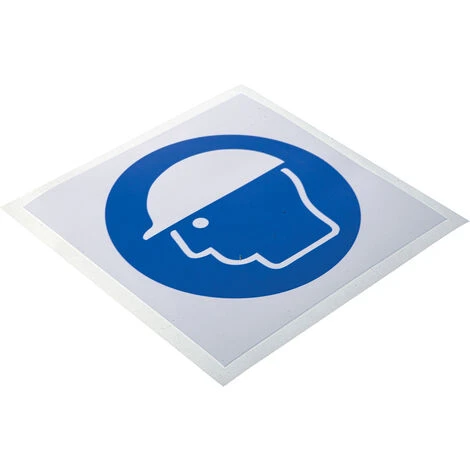 Panneau Obligation, Avec Pictogramme : Casque De Protection Obligatoire, Auto-adhĂ©sif, En Vinyle ( Prix Pour 1 ) â Image 2