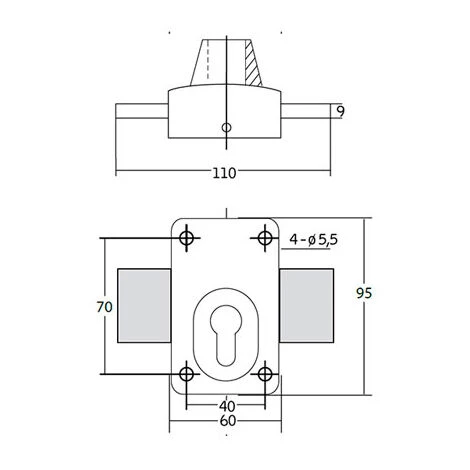 Verrou X5 Pour Cylindre Européen Livré Avec Gabarit De Pose Et Rosace - IFAM - 26000 – Image 2