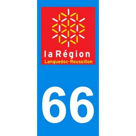 2 Autocollants Region Departement 66