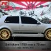 009N Sticker RACING Compatible Avec VOLKSWAGEN GOLF 4 Noir