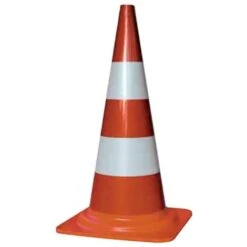 CÔNE PLASTIQUE NADIA SIGNALISATION PVC PIED CAOUTCHOUC 75 CM - 201602
