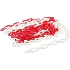 CHAÎNE PLASTIQUE ROUGE ET BLANC 6 MM X 5M FIXMAN 615292
