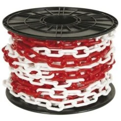 Perel CHAÎNE ROUGE/BLANC 8 Mm SUR DÉVIDOIR - 25 M SCR8R RI8975