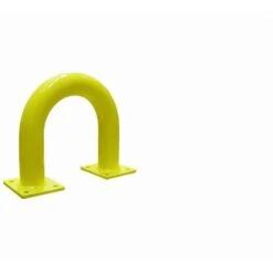 Arceau De Protection Acier Ø76mm VISO - Jaune - 375 X 350 Mm - Platine De Fixation 4 Trous 160 X 140 Mm - BAR37NJ