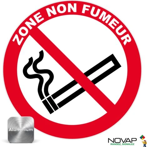 Panneau Zone Non Fumeur - Alu Ă300mm - 4010298