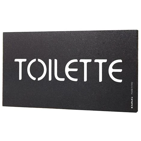 Plaque De Porte Inscription Toilette - Signalétique Toilettes Pour Lieux Publics