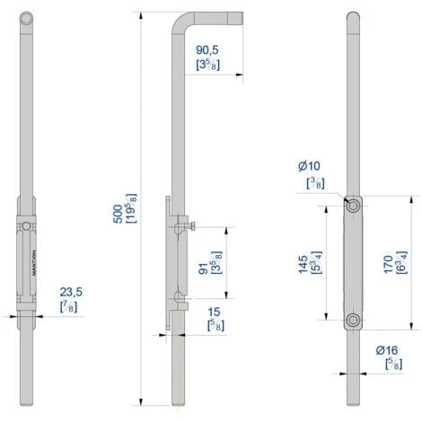Verrou Renforcé Avec Platine étroite à Visser Ø16 Mm – Image 2