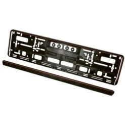 Porte-Plaque Immatriculation Universel 52x11cm Noir-Rouge