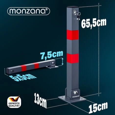 Poteau De Stationnement, De Parking, Barrière De Stationnement Pliable Avec Clés 1x – Image 4