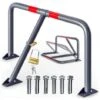 Barrière De Parking Rabattable 80x47x44 Cm Barrière De Stationnement Avec Cadenas Arceau De Parking
