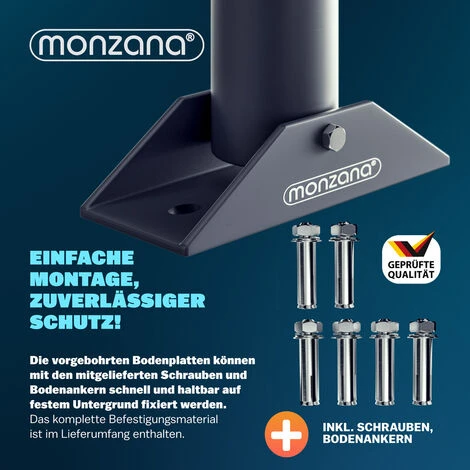 Barrière De Parking Rabattable 80x47x44 Cm Barrière De Stationnement Avec Cadenas Arceau De Parking – Image 5