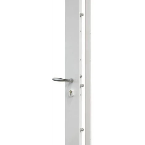 Serrure De Sûreté En Applique Bandeau 5 Points à Cylindre Européen Réversible Coloris Blanc Brillant 9016