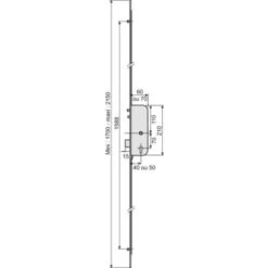 Serrure à Larder 4 Points 20215 RB Têtière De 18 Mm Axe 40 Mm