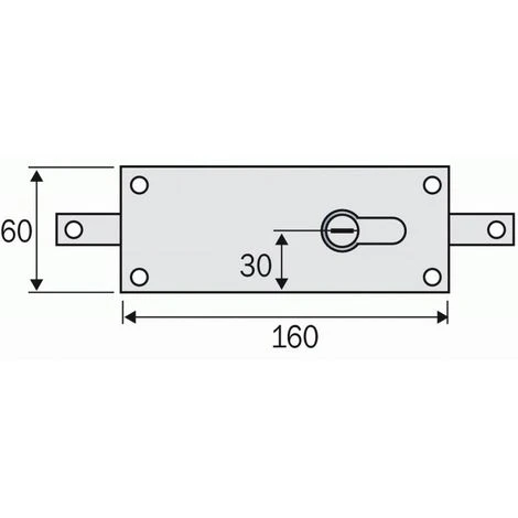 SERRURE RIDEAU METAL 7517N – Image 2