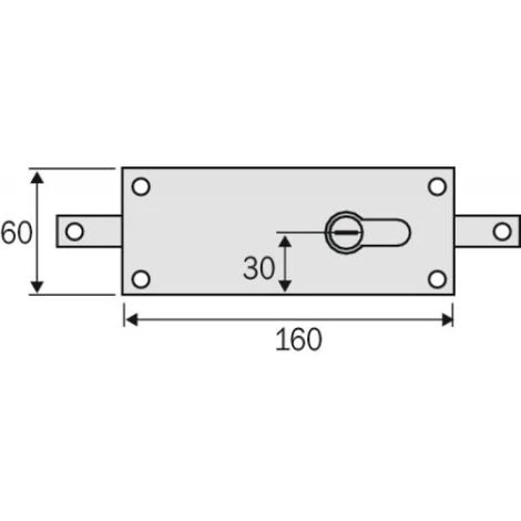 SERRURE RIDEAU METAL 7517N – Image 3