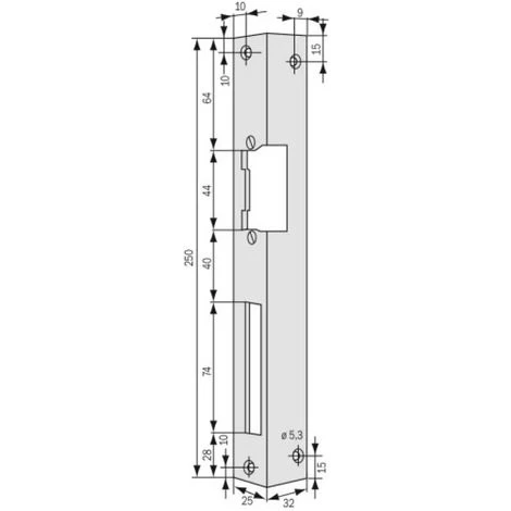 Têtière De Gâches électriques Gauche - équerres Longues - Type IW Pour Porte à Recouvrement – Image 3