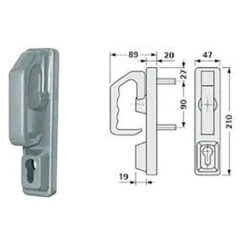 Module Douverture PR2E Pour Serrure Modèle 89 Poignée Rotative Et Trou De Cylindre