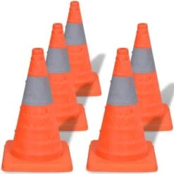 CĂ´nes De Signalisation Escamotables 5 Pcs 42 Cm VidaXL