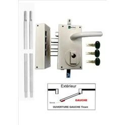 Serrure 3 Points MOTTURA 468 K Blanche Remplact. Serr.Fichet 787. Gauche