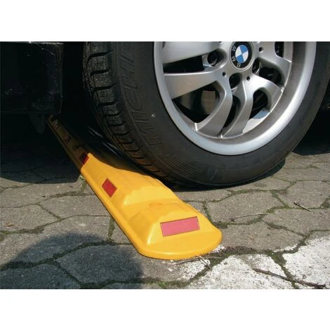 Bordure L1170xl150xH50mm Polypropylène Jaune Avec Bandes Réfléchissantes Rouges – Image 2