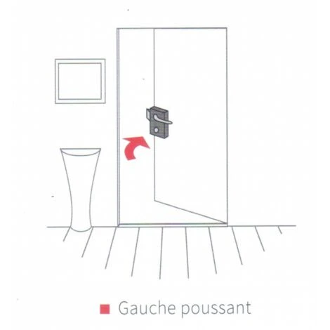 Serrure En Applique 3 Points Poussante Marron AF607514 – Image 4