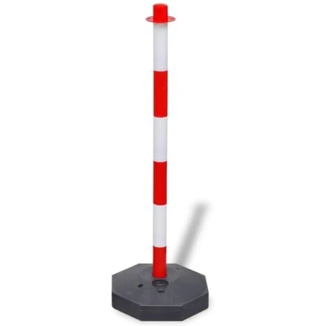 Jeu De 4 Poteaux à Chaîne Et 2 Chaînes En Plastique 10m Chacune VidaXL – Image 3