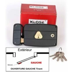 Serrure Monopoint KLOSE Besser En Applique à Fouillot Horizontale 140x92mm - (Similaire JPM CISA....) 3 Clés 50mm - Gauche