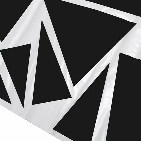 1PCS 200x60 Cm Voiture Coté Corps Autocollant Bricolage Vinyle Décalcomanie Décor Graphique Triangles Noir – Image 5