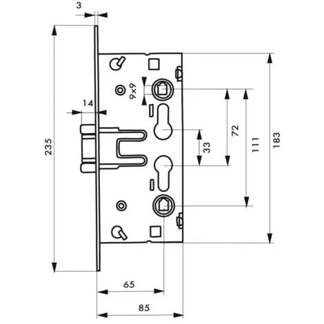 THIRARD - Serrure Encastrable Pour Porte D'intérieur De Chaufferie (version Standard) – Image 2