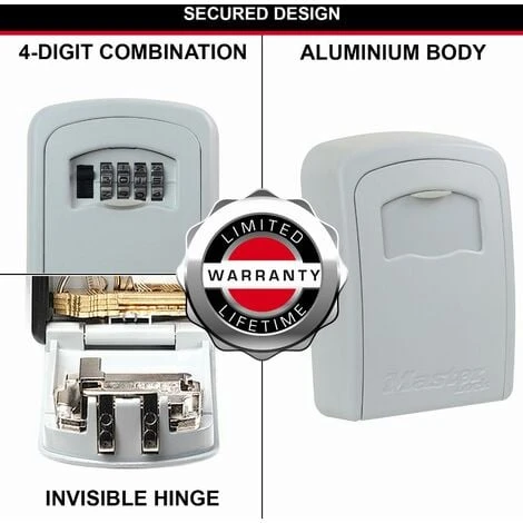 Master Lock Boite à Clés MASTERLOCK Fixation Murale - Blanc - 5401EURDCRM – Image 4