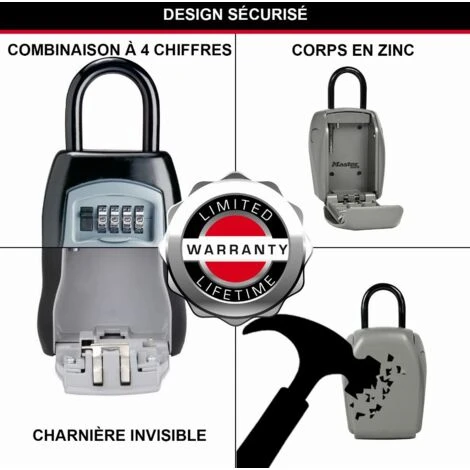 Master Lock Boite à Clés MASTERLOCK Avec Anse - Sécurité Renforcée - 5414D – Image 5