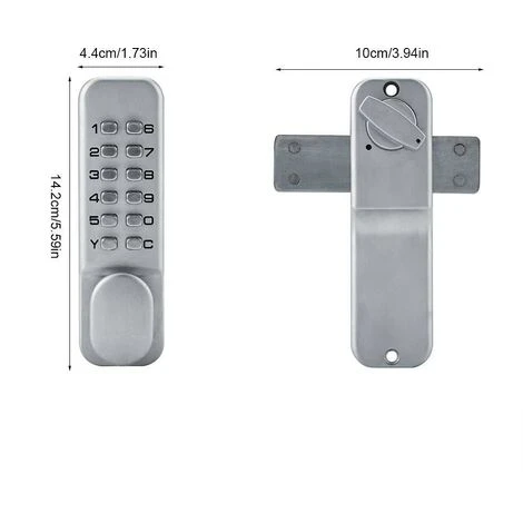 AIDUCHO Serrure De Porte Ditial Avec Clavier à Code D'accès Mécanique OS25A – Image 4