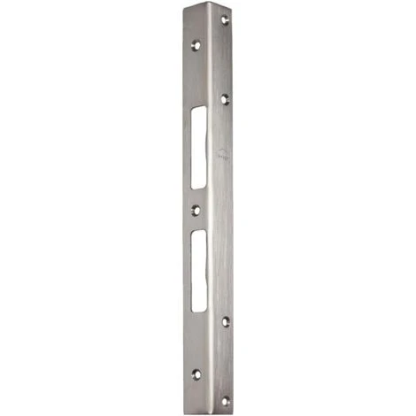 Plaque De Verrou Porte D'angle De Sécurité L.300mm B.25mm S.2mm Acier Inoxydable Brossé Mat SCHNEGEL