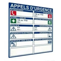 Panneau Signalétique D'appels D'urgence