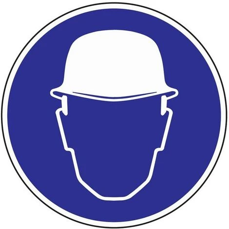 Pictogramme D'obligation ASR A1.3/BGV A8 Utiliser Protection TĂȘte Plastique Pancarte En Plastique