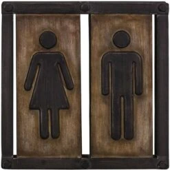 Plaque Industrielle Toilettes 21.5 Cm