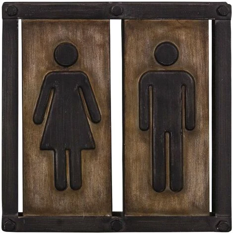 Plaque Industrielle Toilettes 21.5 Cm