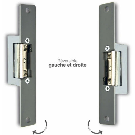 Gâche électrique Têtière Courte à Encastrer Avec Levier De Déblocage - – Image 2
