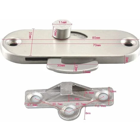 Serrure De Porte Coulissante à 90° à Angle Droit Avec Boucle De Verrouillage De Porte Coulissante Et Verrou De Porte De Grange, Irisfr – Image 5