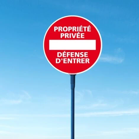 Panneau PROPRIETE PRIVEE DEFENSE D'ENTRER (L0264) - Adhésif - Diamètre 125 Mm – Image 2