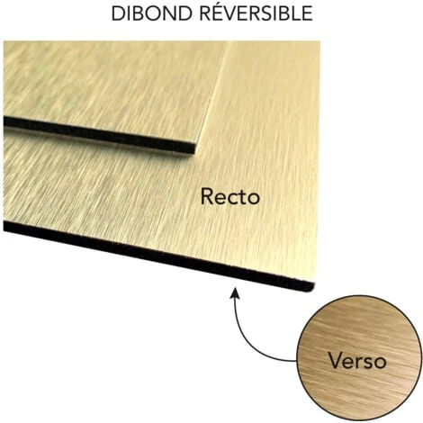 Pictogramme Escalier (Q0450). Autocollant Souple Effet Alu Brossé Ou Plaque De Porte Alu Brossé Ep 2mm Au Choix - Adhésif Aspect Aluminium Brossé - Diamètre 83 Mm – Image 2