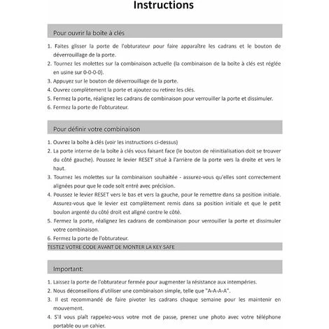 Boîte à Clé Sécurisée, Avec Serrure 4 Chiffres à Code Supérieur Grand Clés Boîte, étanche à L'eau Et à La Rouille,Boite A Clef Mural Pour Une Utilisation En Intérieur Et En Extérieur. – Image 5