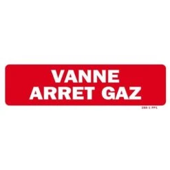Panneau VANNE ARRET GAZ