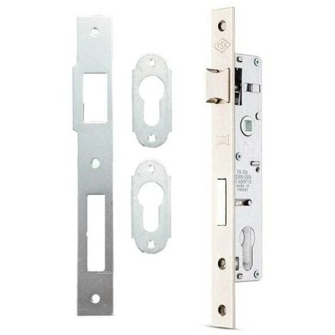 Serrure De Portail à Larder Trou Inox De Cylindre Européen I Axe A 25mm + Gâche