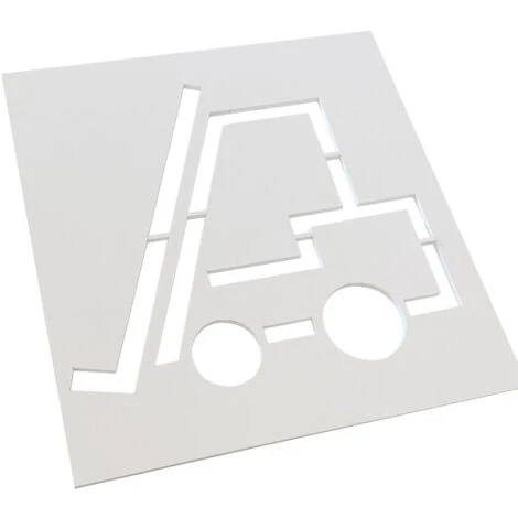 Pochoir Chariot Élévateur (W0117). Marquage Au Sol Engins De Manutention. Taille Au Choix. PVC Expansé 5mm - 300 X 300 Mm – Image 2