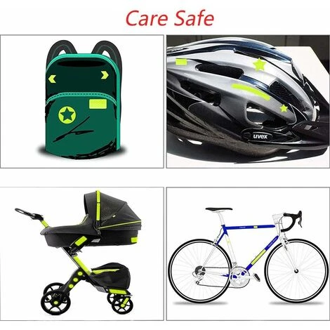 Déstockage 42 Pièces Autocollants Réflecteurs, Autocollant Réfléchissant Vélo, Auto Adhésive Avertissement Bande, Sécurité à Marquer De Visibilité, Pour Poussettes Vélos Casques Voiture – Image 5