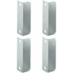 4x Gâche équerre à Visser 40x13x12mm Acier Batteuse Serrure Fermeture Verrou Vérou Porte Poignée Came